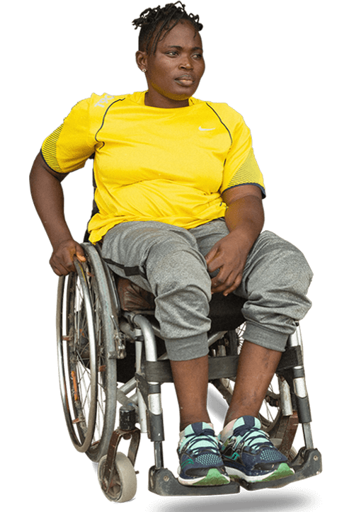 Photo of a woman in a wheelchair